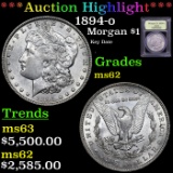 ***Auction Highlight*** 1894-o Morgan Dollar $1 Graded Select Unc by USCG (fc)