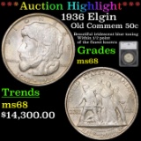 ***Auction Highlight*** 1936 Elgin Old Commem Half Dollar 50c Graded ms68 by SEGS (fc)