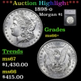 1898-o Morgan Dollar $1 Graded ms66+ by SEGS