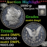 ***Auction Highlight*** 1890-p Morgan Dollar $1 Graded ms64 dmpl by SEGS (fc)