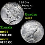 1926-s Peace Dollar $1 Grades Select Unc