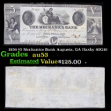 1856 $5 Mechanics Bank Augusta, GA Haxby 60G16 Grades Select AU