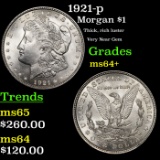 1921-p Morgan Dollar $1 Grades Choice+ Unc