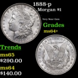 1888-p Morgan Dollar $1 Grades Choice+ Unc