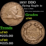 1857 Flying Eagle Cent DDO 1c Grades xf