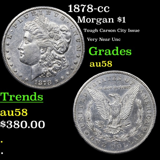 1878-cc Morgan Dollar $1 Grades Choice AU/BU Slider