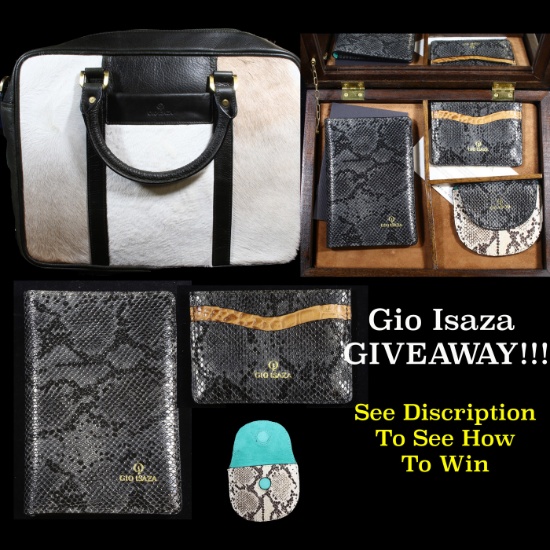 Gio Isaza : A Rare First Release Leather and Fur Attache (computer) Bag, See How To Win This FREE!