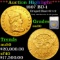 ***Auction Highlight*** 1807 Draped Bust Quarter Eagle Gold $2.5 BD-1 Graded au50 By SEGS (fc)