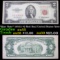 *Star Note* 1953A $2 Red Seal United States Note Grades Choice AU