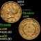 1853 Gold Dollar $1 Grades Choice AU/BU Slider
