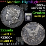 ***Auction Highlight*** 1883-s Morgan Dollar 1 Graded Select Unc PL BY USCG (fc)