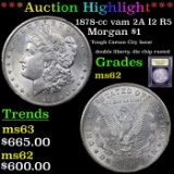 ***Auction Highlight*** 1878-cc Morgan Dollar vam 2A I2 R5 $1 Graded Select Unc By USCG (fc)