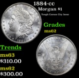 1884-cc Morgan Dollar $1 Grades Select Unc