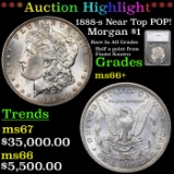 ***Auction Highlight*** 1888-s Morgan Dollar Near Top POP! 1 Graded ms66+ By SEGS (fc)