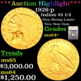 ***Auction Highlight*** 1926-p Gold Indian Quarter Eagle 2.5 Graded ms64+ By SEGS (fc)