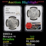 ***Auction Highlight*** NGC 1883-s Morgan Dollar 1 Graded au58 BY NGC (fc)