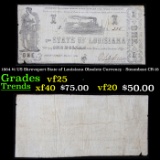 1864 $1 US Shreveport State of Louisiana Obsolete Currency - Steamboat CR-18 Grades vf+