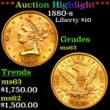 ***Auction Highlight*** 1880-s Gold Liberty Eagle $10 Grades Select Unc (fc)