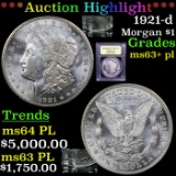 ***Auction Highlight*** 1921-d Morgan Dollar 1 Graded Select Unc+ PL By USCG (fc)