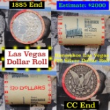 ***Auction Highlight*** Full Morgan/Peace Casino Las Vegas Horseshoe silver $1 roll $20, 1885 & 'cc'