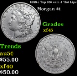 1888-o Morgan Dollar Top 100 vam 4 'Hot Lips' $1 Grades xf+