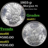 1903-p Morgan Dollar $1 Grades GEM+ Unc
