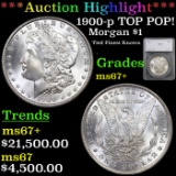 ***Auction Highlight*** 1900-p Morgan Dollar TOP POP! 1 Graded ms67+ By SEGS (fc)