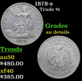 1878-s Trade Dollar $1 Grades AU Details
