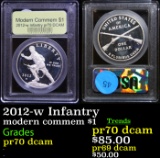 Proof 2012-w Infantry Modern Commem Dollar $1 Graded GEM++ Proof Deep Cameo By USCG