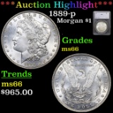 ***Auction Highlight*** 1889-p Morgan Dollar 1 Graded ms66 By SEGS (fc)