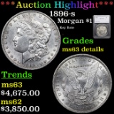 ***Auction Highlight*** 1896-s Morgan Dollar 1 Graded ms63 details By SEGS (fc)