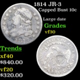 1814 Capped Bust Dime JR-3 10c Grades vf++