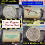 ***Auction Highlight*** Old Casino 50c Roll $10 Halves Las Vegas Casino Flamingo 1962 Franklin & 194