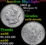 1901-p Morgan Dollar $1 Graded au58 details