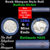 Buffalo Nickel Shotgun Roll in old Bell Telephone Bank Wrapper 1924 & d Mint Ends