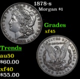 1878-s Morgan Dollar $1 Grades xf+