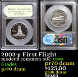 Proof 2003-p First Flight Modern Commem Half Dollar 50c Graded GEM++ Proof Deep Cameo By USCG