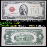 1928F $2 Red seal United States Note Grades Choice AU