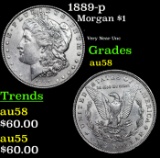 1889-p Morgan Dollar $1 Grades Choice AU/BU Slider