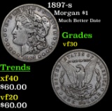 1897-s Morgan Dollar $1 Grades vf++