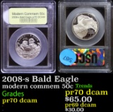 Proof 2008-s Bald Eagle Modern Commem Half Dollar 50c Graded GEM++ Proof Deep Cameo By USCG