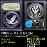 Proof 2008-p Bald Eagle Modern Commem Dollar $1 Graded GEM++ Proof Deep Cameo By USCG