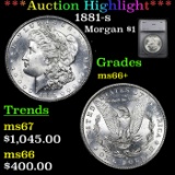 1881-s Morgan Dollar 1 Graded ms66+ by SEGS