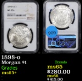 NGC 1898-o Morgan Dollar $1 Graded ms65+ By NGC