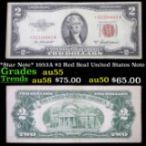 *Star Note* 1953A $2 Red Seal United States Note Grades Choice AU