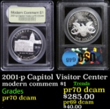 Proof 2001-p Capitol Visitor Center Modern Commem Dollar $1 Graded GEM++ Proof Deep Cameo By USCG