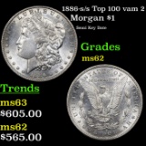 1886-s Morgan Dollar /s Top 100 vam 2 $1 Grades Select Unc