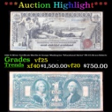 ***Auction Highlight*** 1896 $1 Silver Certificate Martha & George Washington 