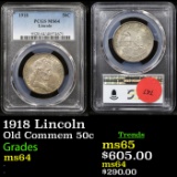 PCGS 1918 Lincoln Old Commem Half Dollar 50c Graded ms64 By PCGS