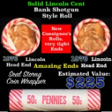 Shotgun Lincoln 1c roll, 1976-p 50 pcs